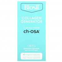 Купить BioSil, улучшенный источник коллагена, Collagen Generator, 60 вегетарианских капсул