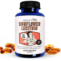 Купить Legendairy Milk, Sunflower Lecithin, Подсолнечный лецитин, 1200 мг, 200 гелевых капсул