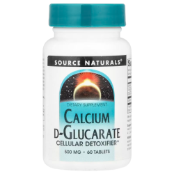 Купить Source Naturals, Calcium D-Glucarate, д-глюкарат кальция, 500 мг, 60 таблеток