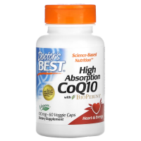 Купить Doctors Best, коэнзим Q10 с Биоперином, CoQ10 with BioPerine, 100 мг, 60 вегетарианских капсул
