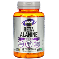 Купить NOW Foods, Beta-Alanine, Бета-аланин, 750 мг, 120 капсул