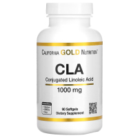 California Gold Nutrition, CLA, КЛК, конъюгированная линолевая кислота, 1000 мг, 90 таблеток