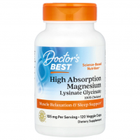 Купить Doctors Best, Высокоусвояемый магний, 105 мг, 120 растительных капсул