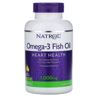 Купить Natrol, рыбий жир омега-3, натуральный лимонный вкус, 1000 мг, 150 мягких таблеток