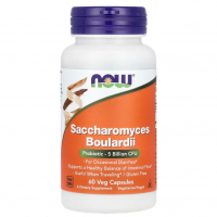 Купить Now Foods, Saccharomyces Boulardii, Сахаромицеты Буларди, 5 млрд КОЕ, 60 капсул