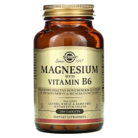 Solgar, магний с витамином B6, 250 таблеток