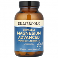 Купить Dr. Mercola, Жевательный магний Л-треонат, натуральная вишня, 60 таблеток