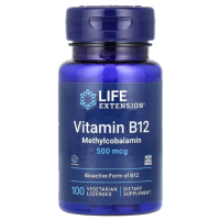 Купить Life Extension, vitamin b12 methylcobalamin, витамин B12 метилкобаламин, 500 мкг, 100 пастилок
