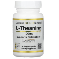 California Gold Nutrition L-Theanine, Л-Теанин, 100 мг, 30 капсул