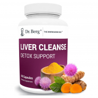 Купить Dr. Berg, Детокс-формула для очистки печени с расторопшей, Liver Cleanse Detox Support with Milk Thistle, 60 капсул