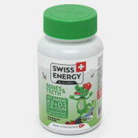 Sotib oling Swiss Energy, Calcivit (Suyaklar va Tishlar) Vitamin K2 + Vitamin D3 + Kalsiy, 2,7 g, 60 marmelad