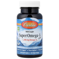 Купить Carlson, Wild Caught Super Omega-3, Супер Омега-3, 1200 mg, 50 капсул