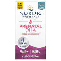Купить Nordic Naturals, пренатальная ДГК, Prenatal DHA, без добавок, 90 капсул