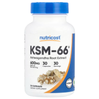 Купить Nutricost, KSM-66, экстракт корня ашваганды, 600 мг, 30 капсул