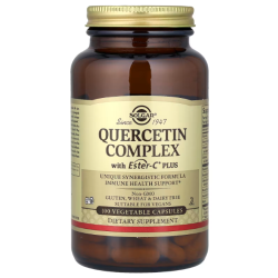 Купить Solgar, комплекс с кверцетином и Ester-C® Plus, 100 растительных капсул