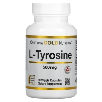 Купить California Gold Nutrition, L-тирозин, L-Tyrosine, 500 мг, 60 растительных капсул