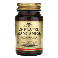 Купить Solgar, Хелатный марганец, Chelated Manganase, 100 таблеток