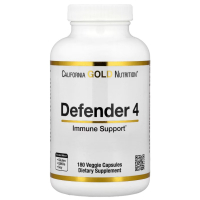 Купить California Gold Nutrition, Immune Support Defender  4, комплекс для укрепления иммунитета, 180 растительных капсул
