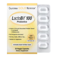California Gold Nutrition, LactoBif, пробиотики, 100 млрд КОЕ, 30 растительных капсул
