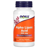 Купить Now Foods, Альфа-липоевая кислота, Alpha Lipoic Acid, 250 мг, 60 вегетарианских капсул