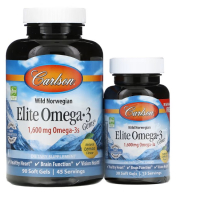 Carlson, Elite Omega-3, Омега-3 1600 мг, 90 +30 мягких таблеток