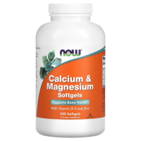 Купить NOW Foods, кальций и магний с витамином D3 и цинком, Calcium, Magnesium with Vitamin D3 and Zinc, 240 мягких таблеток