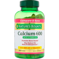 Купить Nature's Bounty, Calcium 600 с витамином D3, 250 таблеток