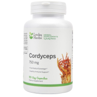 LuckyHerbs, Cordyceps, Kордицепс, 750 mg. - 90 Veg Capsules