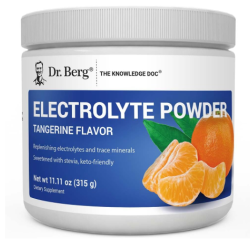 Купить Dr. Berg, Electrolyte Powder, Электролитный порошок, вкус мандарина, 315 г