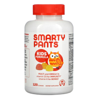 SmartyPants, мультивитаминная добавка для детей с омега-3, multivitamin for kids, 120 жевательных таблеток