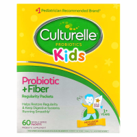 Купить Culturelle, Kids, Probiotic + Fiber, пробиотики + клетчатка, для регулярной работы кишечника детей старше 1 года, 60 пакетики