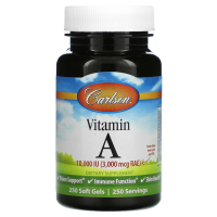 Купить Carlson, Витамин A, Vitamin A, 10000 МЕ, 250 мягких таблеток