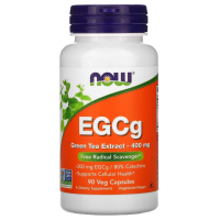 Купить NOW Foods, ЭГКГ, EGCg, экстракт зеленого чая, 400 мг, 90 капсул