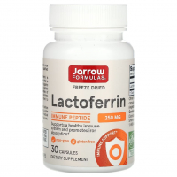 Купить Jarrow Formulas, Лактоферрин, сублимированный, Lactoferrin, 250 мг, 30 капсул