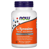 NOW Foods, Л-тирозин, L-Tyrosine, 750 мг, 90 растительных капсул