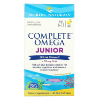 Nordic Naturals, Omega Junior, для детей от 6 до 12 лет, 283 мг, 90 мини-капсул