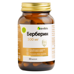 Купить Invitris, Berberine, Берберин, 500 мг, 60 капсул