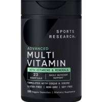 Купить Sports Research, Advanced Multivitamin, комплекс витаминов и минералов, 180 растительных капсул
