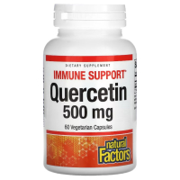 Natural Factors, кверцетин, Quercetin, 500 мг, 60 вегетарианских капсул