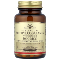Купить Solgar, Sublingual methylcobalamin (vitamin B12), 5000 мкг, 60 капсул