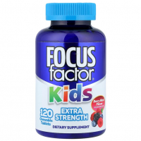 Sotib oling Focus Factor Kids Extra Strength bolalar uchun miyyani quvvatlovchi qo'shimcha, 120 chaynaladigan tabletka