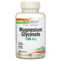 Solaray, глицинат магния, 100 мг, 120 вегетарианских капсул