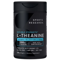 Купить Sports Research, Л-теанин, L-Theanine, 200 мг, 150 капсул