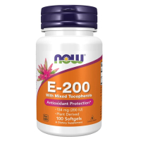 NOW foods, Vitamin E-200 IU, Витамин E-200 IU, 100 Softgels