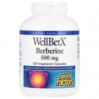 Купить Natural Factors, WellBetX, Berberine, Берберин, 500 мг, 120 капсул