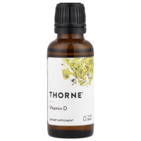 Купить Thorne, Жидкий витамин D3, Vitamin D3 25 мкг (1000 МЕ), 30 мл
