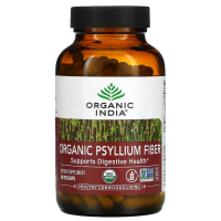Купить Organic India, Органическое волокно подорожника, Organic Psyllium Fiber, 180 капсул