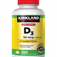 Kirkland Signature Витамин D3 - 2,000 IU - 600 Softgels