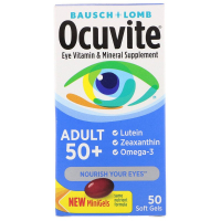 Купить Ocuvite, для людей старше 50 лет, добавка для зрения с витаминами и микроэлементами, 50 мягких таблеток