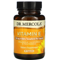 Купить Dr. Mercola, витамин E, Vitamin E, 134 мг (200 МЕ), 30 капсул